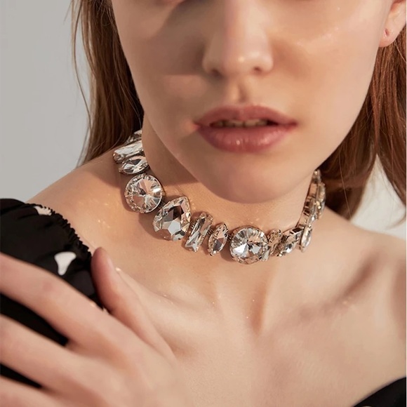 Zara NEW Double Thickness Interlock Oval Rectangle Link Chain Necklace - Picture 2 of 16